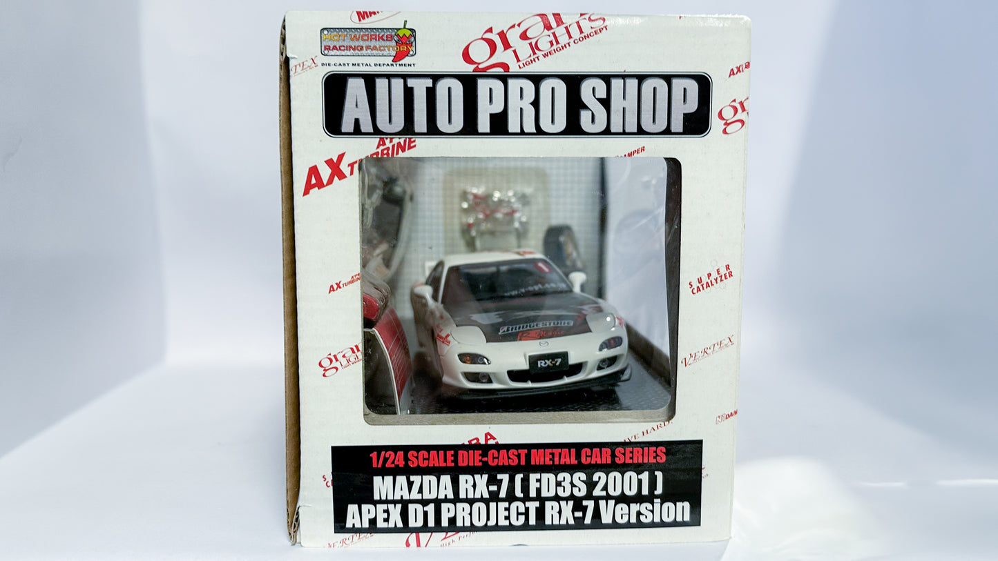 A'PEXi - RX-7 FD3S APEX D1GP Project - AUTO PRO SHOP 1/24 Scale Die Cast Metal