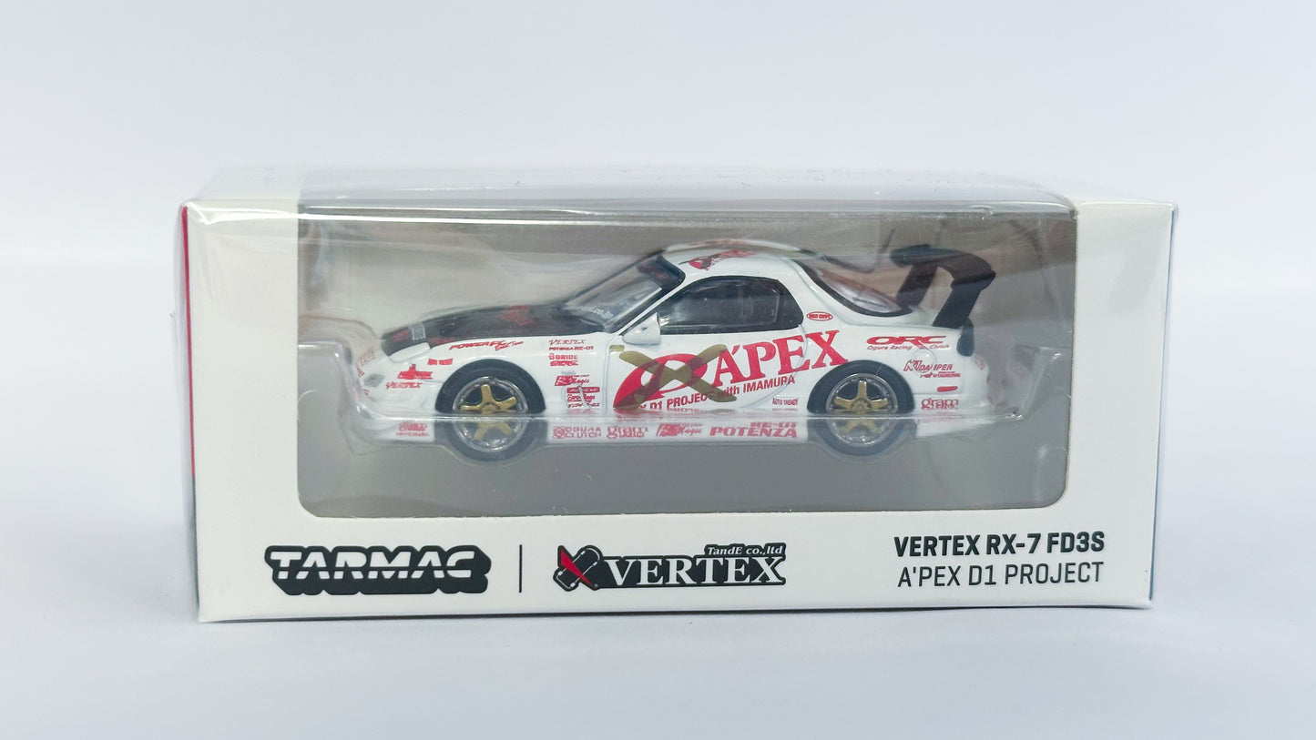 A'PEXi RX-7 FD3S D1GP Project - Tarmac Works x Vertex 1:64 Scale Die-cast