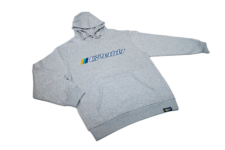 OG GReddy Embroidered Pullover Hoodie - Heather Grey Large