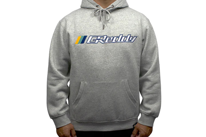 OG GReddy Embroidered Pullover Hoodie - Heather Grey Large