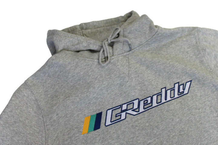 OG GReddy Embroidered Pullover Hoodie - Heather Grey Large