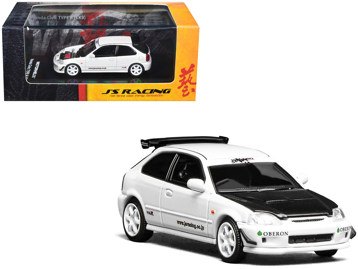 MotorHelix 1:64 Honda Civic Type-R (EK9) J's Racing in White