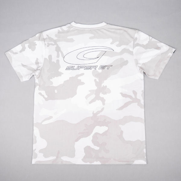 Super GT Dry Camo T Shirt Brush Logo White