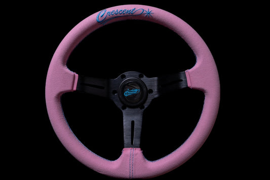 Crescent Garage Original Pink Suede Steering Wheel 330mm