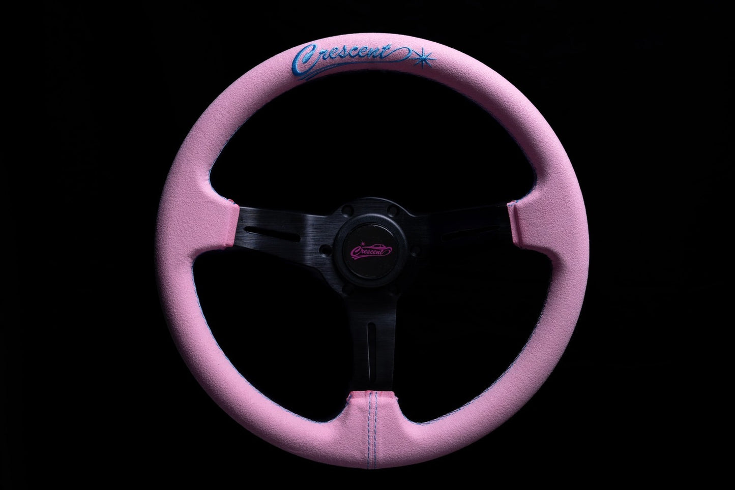 Crescent Garage Original Pink Suede Steering Wheel 330mm