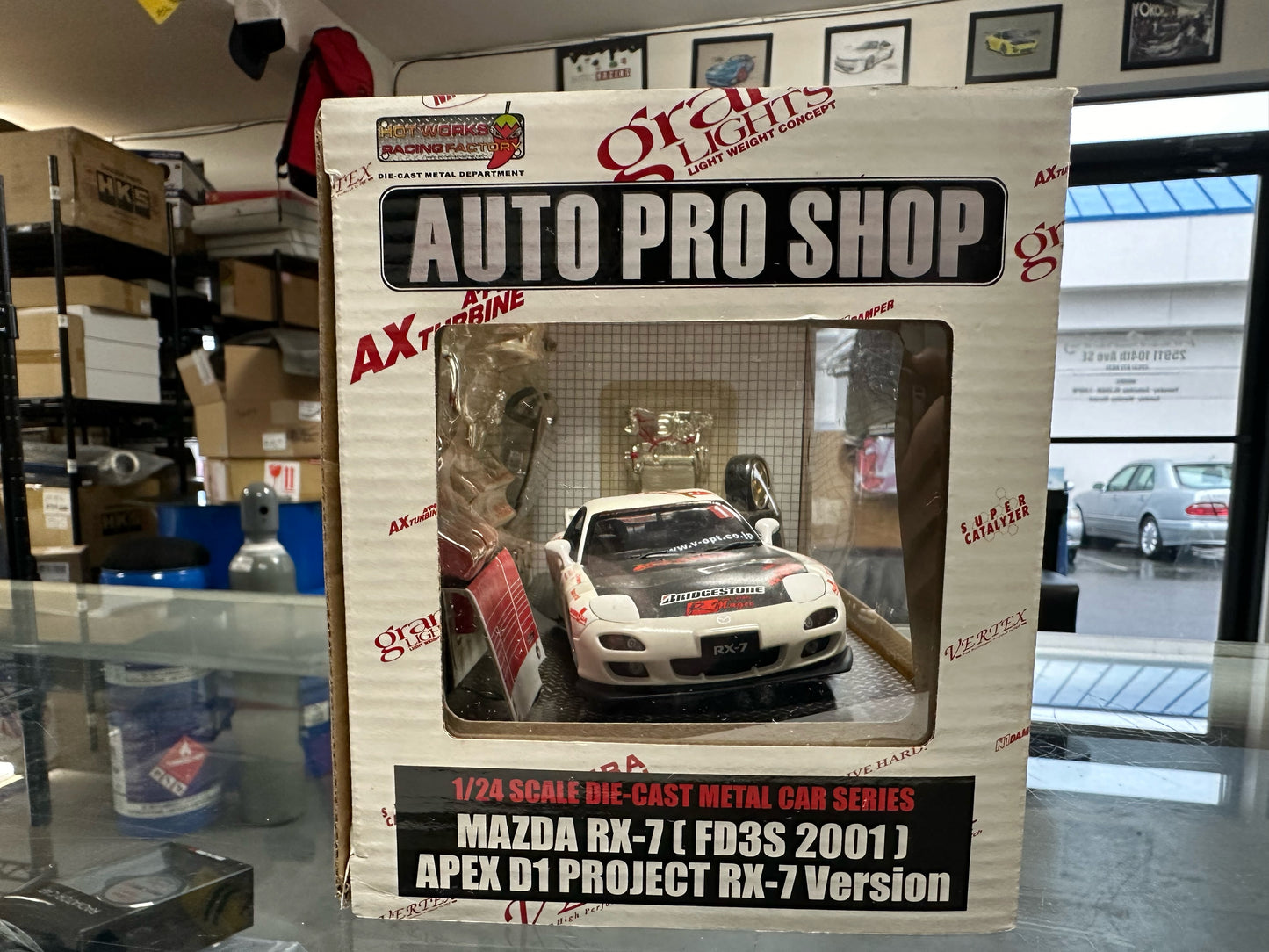 A'PEXi - RX-7 FD3S APEX D1GP Project - AUTO PRO SHOP 1/24 Scale Die Cast Metal