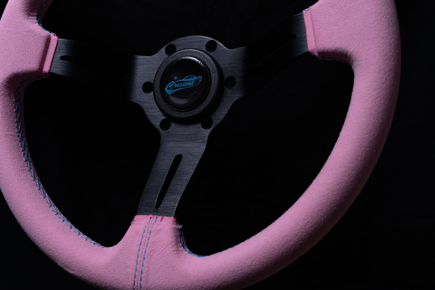 Crescent Garage Original Pink Suede Steering Wheel 330mm