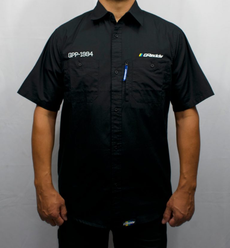 GReddy Mechanic’s Button-up Work Shirt 2.0 – Black Large