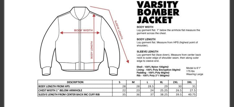 VERTEX VARSITY BOMBER JACKET