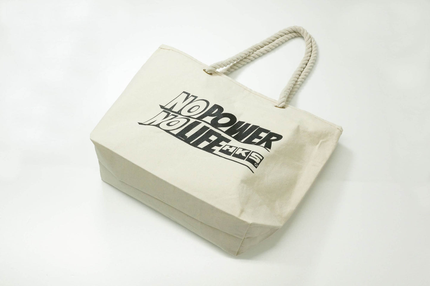 HKS CANVAS TOTE BAG NO POWER NO LIFE