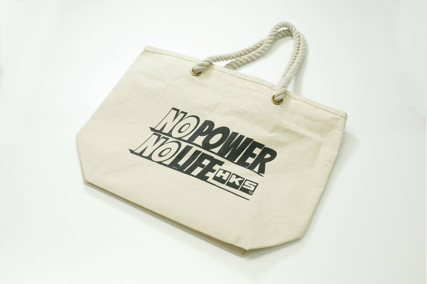 HKS CANVAS TOTE BAG NO POWER NO LIFE